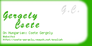 gergely csete business card